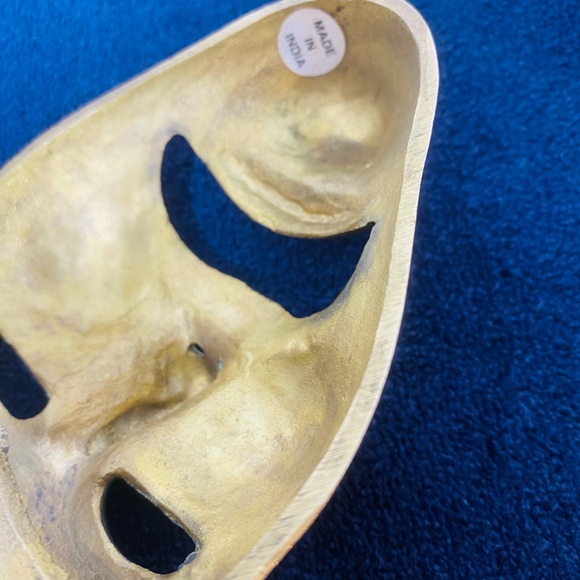 Vintage Solid Brass Comedy Masks wall hanger made India. - Picture 5 of 5